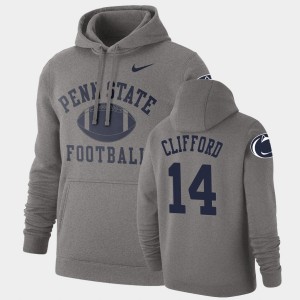 Sean Clifford Penn State Pullover #14 Retro Football Men's Hoodie - Heathered Gray
