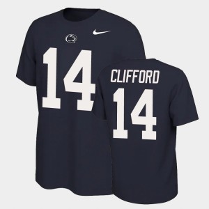 Sean Clifford PSU Nittany Lions Men #14 Name & Number Retro Name and Number T-Shirt - Navy