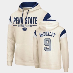 Trace McSorley Penn State Lions #9 Fortress Mens Pullover Hoodie - Cream