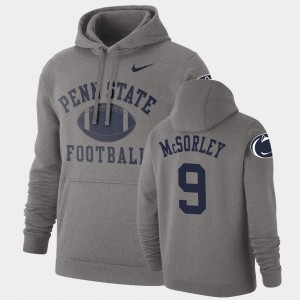Trace McSorley Lions Men Retro Football #9 Pullover Hoodie - Heathered Gray