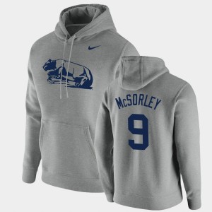 Trace McSorley Lions Pullover Mens #9 Vintage School Logo Hoodie - Heathered Gray