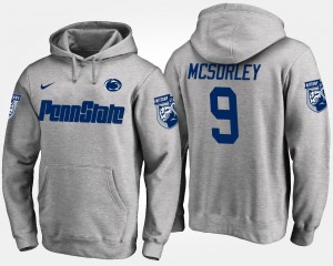 Trace McSorley Penn State Nittany Lions Name and Number Mens #9 Hoodie - Gray
