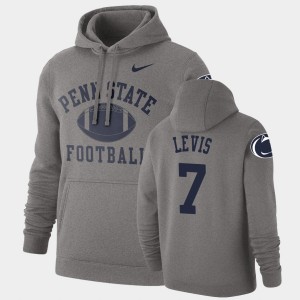 Will Levis Penn State Pullover Men's #7 Retro Football Hoodie - Heathered Gray