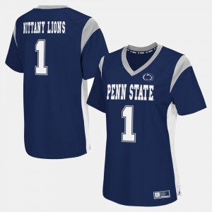 Lions Womens #1 College Football Jersey - Navy