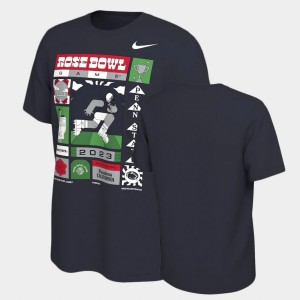 Lions Men's 2023 Rose Bowl Male Adult College Football T-Shirt - Navy