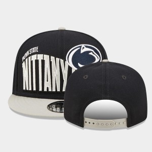 Penn State Team Logo Unisex Two-Tone Vintage Wave 9FIFTY Snapback Hat - Navy