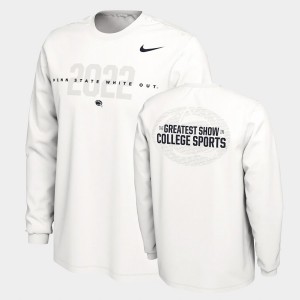 PSU 2022 Out Student Long Sleeve T-Shirt College Football Men's Jersey - White