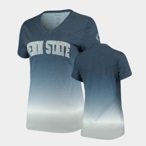 Penn State V-Neck Womens Ombre T-Shirt - Navy
