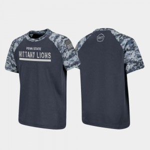 PSU Nittany Lions Youth Raglan Digital Camo OHT Military Appreciation T-Shirt - Charcoal